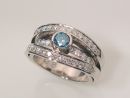 BLUE DIAMOND RING - SPLIT SHANK